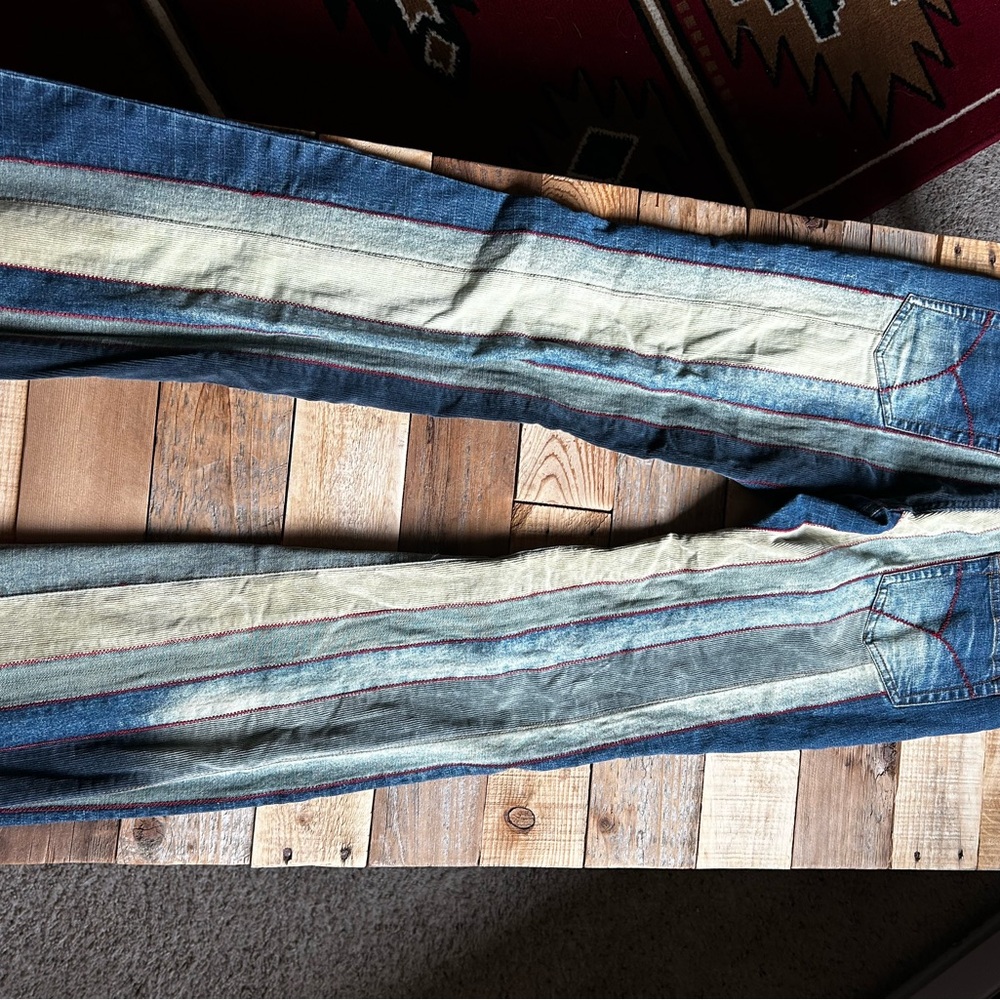 Women’s vintage patchwork jeans